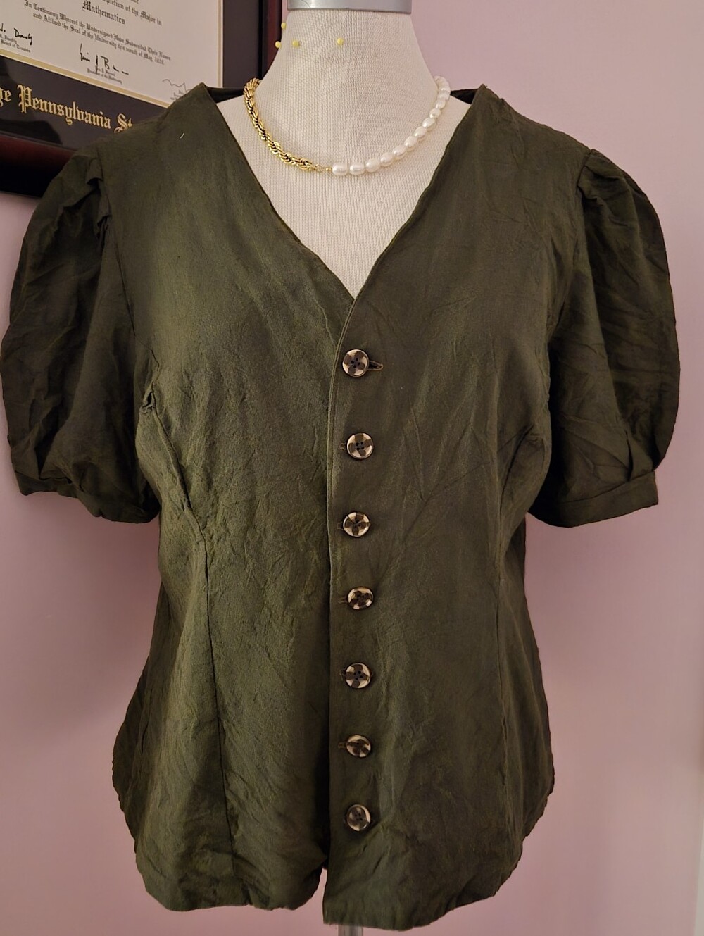 Handmade Button Blouse